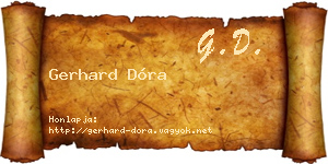 Gerhard Dóra névjegykártya